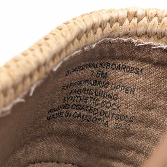 Steve Madden Boardwalk Espadrille Slide Sandals Natural Raffia Size US7.5M EU38 - Picture 8 of 9